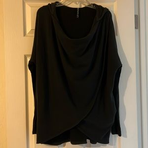 Athleta Purana Wrap Sweatshirt Women’s Size Medium Color Black